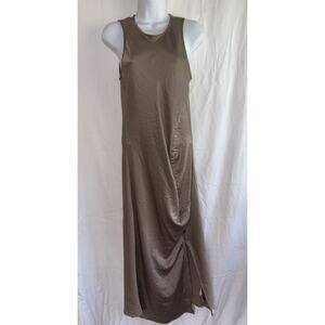 House Of Harlow Champagne Gold Silky Sexy Pageant Home Coming Maxi Dress Sz S